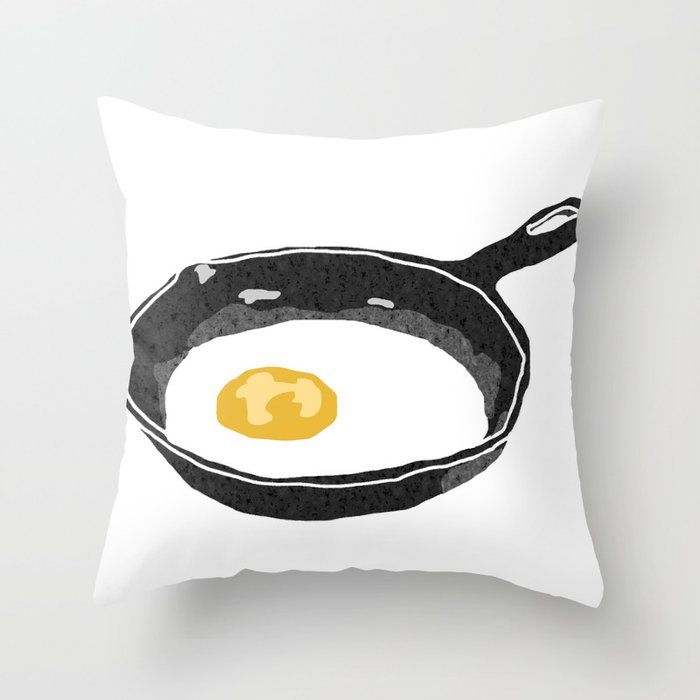 Egg In A Frying Pan Throw Pillow By Brokensign Society6