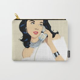 Vikki Carry-All Pouch | Telephone, Classic, Drawing, Digital, Fur, Callme 