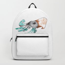 Cacatoès Backpack | Graphite, Acrylic, Drawing, Oiseau 