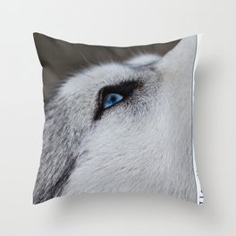 Husky eye Throw Pillow