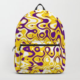 TEAM COLORS ONE CRAZY Backpack | Graphicdesign, Designsofnolab, Beckybetancourt, Gold, White, Teamcolors, Purple, Pattern 