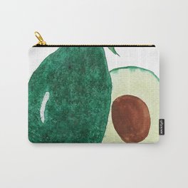green avocado watercolor Carry-All Pouch | Modernarts, Watercolor, Naturearts, Avocadoarts, Greenfruit, Painting, Vegetablepainting, Fruitarts, Kitchenarts, Avocadowatercolor 