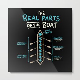 The Real Parts Of The Boat Metal Print | Rigger, Rowingteam, Effort, Rowboat, Graphicdesign, Sail, Boating, Guide, Kayak, Coach 