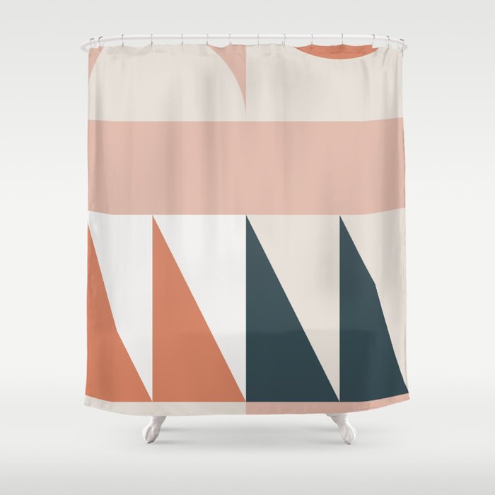 Cirque 04 Abstract Geometric Shower Curtain By Theoldartstudio