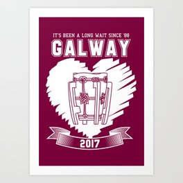 All Ireland Hurling Champions: Galway (Maroon/White) Art Print