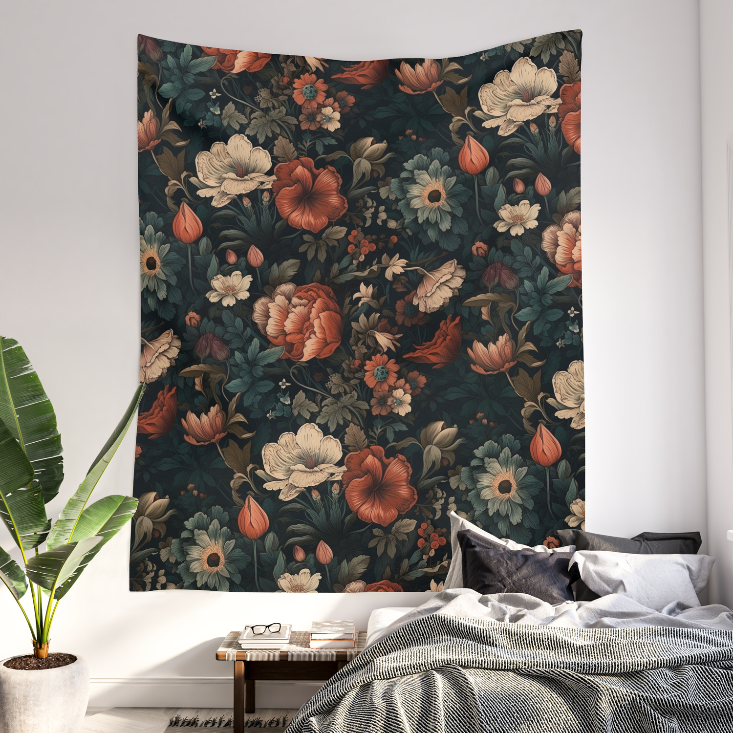 pin Consumeren complicaties Vintage Aesthetic Beautiful Flowers, Nature Art, Dark Cottagecore Plant  Collage - Flower Wall Tapestry by Public Artography | Society6