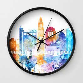 Columbus city watercolor Wall Clock | Painting, Expressionism, Columbus, Watercolor, Citywatercolor 