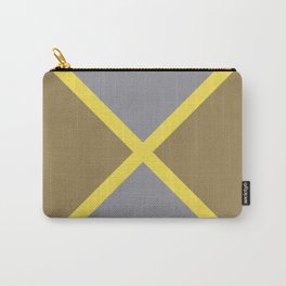 Grey Yellow Brown X Shape Design Solid Colors 2021 Color of the Years and Accent Hue Carry-All Pouch | Shapes, Yellow, Brown, Gray, Pantone, Solid, 2021, Lines, Grey, Colours 