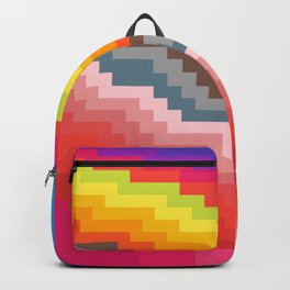 Pixel art rainbow Backpack | Light, Illustration, Pixel Art, Icon, Geometric, Part, Rainbow, Nature, Big, Blocky 