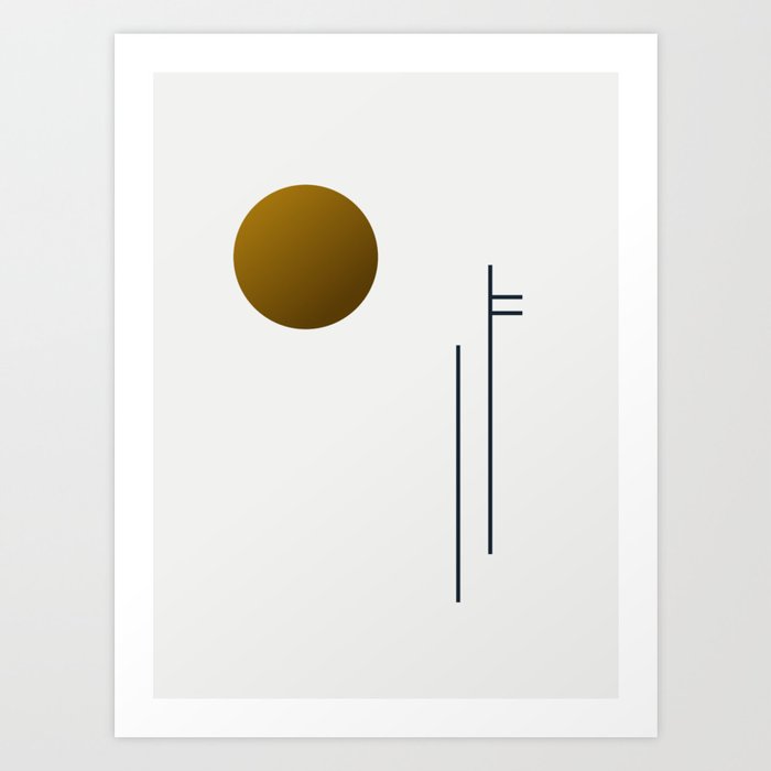 Soir 05 Abstract Geometry Minimalist Illustration Art Print By