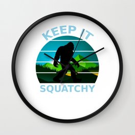 Keep It Squatchy Funny Bigfoot Sasquatch Wall Clock | Sasquatch, Retrofashion, Monsters, Findingbigfoot, Graphicdesign, Animal, Keepit, Bigfootlovergift, Squatchy, Monster 