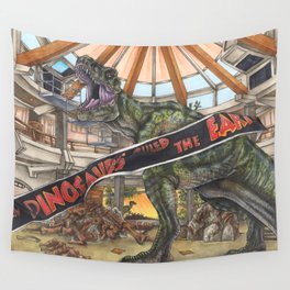 When Dinosaurs Ruled the Earth - Jurassic Park T-Rex Wall Tapestry