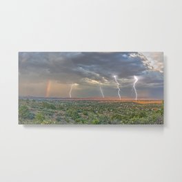 Storm Approaching Chino Valley Arizona Metal Print | Digital, Storm, Long Exposure, Thunderstorm, Landscape, Town, Arizonamonsoon, Chinovalleyarizona, Arizona, Lightning 