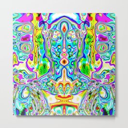 Elektro friend Metal Print | Rave, Digital, Graphicdesign, Party, Lsd, Abstract, Colors 