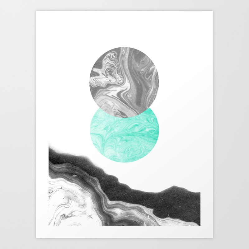 Suno Nature Space Planet Marble Abstract Painting Japanese