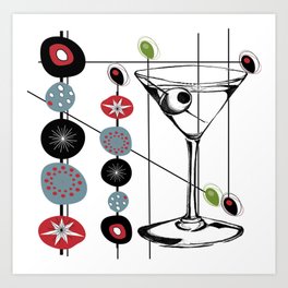 Mid-Century Modern Art Atomic Cocktail 3.0 Art Print