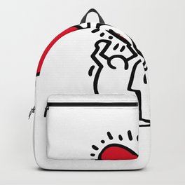 Haring Heart Person Art Famous Backpack
