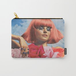 Flowerbed Carry-All Pouch | Pinkhair, Peaceful, Boho, Graphic, 70S, Girl, Retro, Sleep, Summer, Trippy 