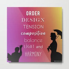 Order. Design. Tension. Composition. Balance. Light. Harmony. Metal Print | Digital, Symbolism, Concept, Graphicdesign, Minimalist, Quote, Sundayinthepark, Musicaltheater, Typography, Typefaces 
