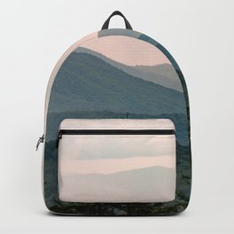 Smoky Mountain Pastel Sunset Rucksack | Painting, Pattern, Curated, Abstract, Smokies, Mountain, Vintage, Forest, Nationalpark, Color 