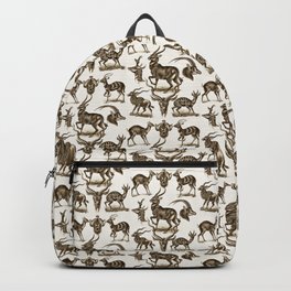 Ernst Haeckel Antilopina Antelope Backpack | African, Masculine, Nature, Deer, Illustration, Longhorn, Zoology, Blackbuck, Scientific, Science 