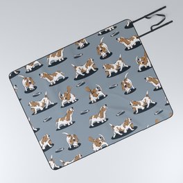 Basset hound Pattern Picnic Blanket