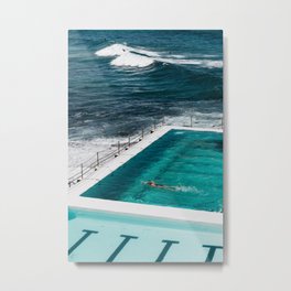 Bondi Icebergs Club I art print Metal Print | Bondi, Sports, Surf, Icebergs, Bondibeach, Blue, Pool, Active, Bondiicebergs, Shadesofblue 