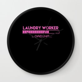 Laundry Worker Loading Wall Clock | Laundryday, Job, Laundrybasket, Coinlaundry, Worker, Laundryworker, Giftidea, Graphicdesign, Work, Laundry 