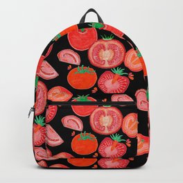 veggie patch Backpack | Drawing, Digital, Fruit, Colored Pencil, Tomatoes, Vegetable, Pattern, Ink Pen 