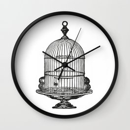 Bird cage Wall Clock | Birds, Aves, Cage, Painting, Animales, Bird, Animal, Birdcage, Jaulas, Ave 