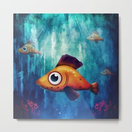 Minnows Metal Print | Digital, Colored Pencil, Colors, Drawing, Funny, Happy, Acrylic, Curated, Fish 