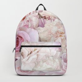 Big Pink Roses And Soft Summer Botanical Rose Flowers Backpack | Midnight Rose Garden, Softpinkroses, Flowers Roses Pink, Painting, Emowatercolor Roses, Exotic Garden Roses, Digital Watercolor, Exoticflowerleaf, Rosesnightflowers, Floral Boho Iziets 