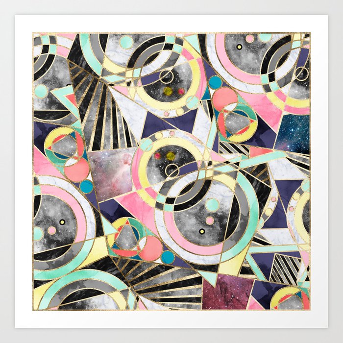 Modern Geometric Abstract Pattern Art Print By Inovarts Society6
