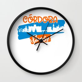 Cordoba, Spain Skyline Wall Clock