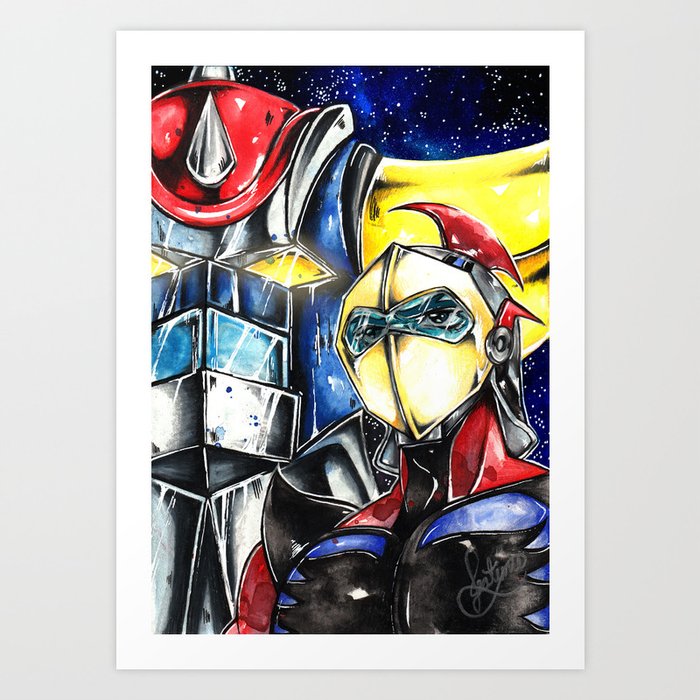 Get Wallpaper Ufo Robo Grendizer Art Print By Misakivk Society6 For iPhone