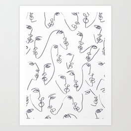 Abstract Faces Art Prints For Any Decor Style Society6