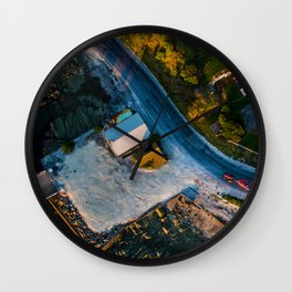 kaikoura warf sunrise mountains colors new zealand vehicle vertical Wall Clock | Adventure, Photo, Aerialphotography, Ocean, Aerialview, Vanlife, Aboutpassion, Drone, Exploring, Landscape 