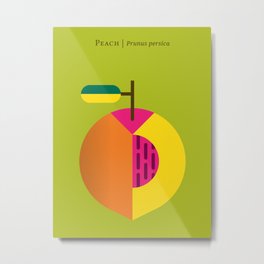 Fruit: Peach Metal Print | Fruitmask, Peach, Colorful, Kidsart, Nature, Peachpattern, Kidsdesign, Fruitillustration, Fruit, Fuzzy 