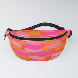 Abstract, Paint Brush Stroke, Pink and Orange  Fanny Pack