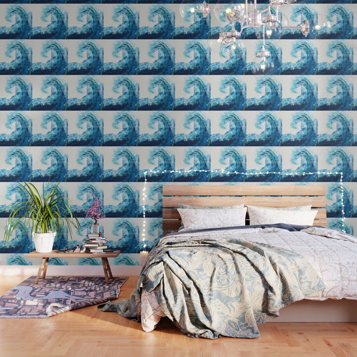 Surf Wave Ocean Art Dark Blue Water Wall Art Ocean Painting
