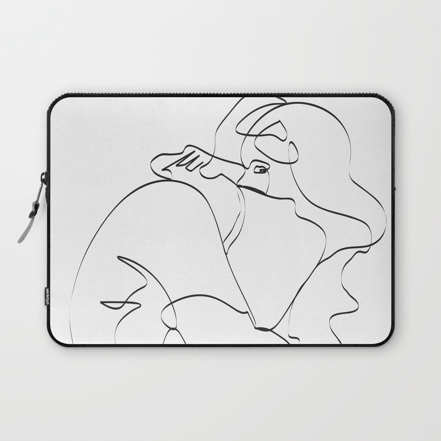 Couple Continuous Line Draw Laptop Sleeve By Draw4you Society6