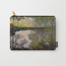 Claude Monet - Pond at Montgeron.jpg Carry-All Pouch | Calmness, Trees, Artprint, Pond, Poster, Vintage, Wallart, Hermitagemuseum, Reflectiononwate, Decor 