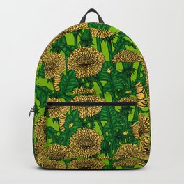 Dandelions Backpack | Floral, Vector, Beetle, Flower, Leaves, Dandelion, Curated, Botanical, Pattern, Vintage 
