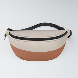 Minimalist Solid Color Block 1 in Putty and Clay Fanny Pack