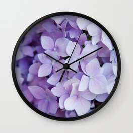 Aways and Always Wall Clock | Pastel, Blooming, Pink, Closeupflowers, Macro, Elegant, Cottagechic, Purple, Garden, Dreamy 