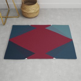 Triangles Rug | Purple, Rhomboids, Colorblocking, Multicolor, Colorful, Pop Art, Abstract, Acrylic, Blue, Trianges 