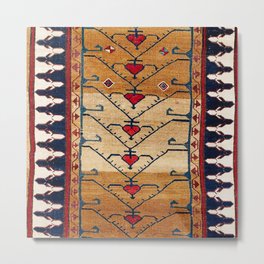 Azerbaijani Northwest Persian Carpet Print Metal Print | Azerbaijan, Persian, Heaven, Antique, Abstractbirds, Bohemian, Tribal, Ladder, Vintage, Geometric 