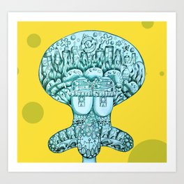 Squidward Art Prints For Any Decor Style Society6