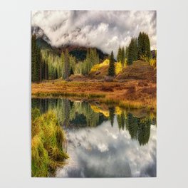 Transition Of The Seasons in Rocky Mountains Colorado by OLena Art Poster
