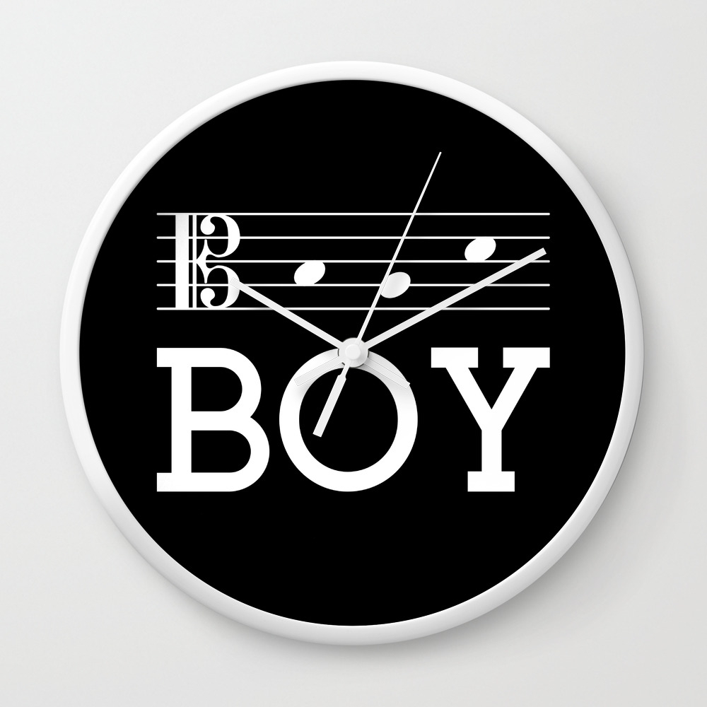 Bad Boy Alto Clef Dark Colors Wall Clock By Guillaumecroche Society6